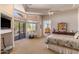 Bright main bedroom with large windows, backyard views, and access to an en-suite bathroom at 23760 N 80Th Way, Scottsdale, AZ 85255