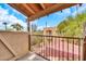 Balcony view with a metal railing, and a wooden pergola overhead at 2546 N 9Th St, Phoenix, AZ 85006