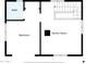 Floor plan of the upper level featuring three rooms and a staircase to the lower level at 2546 N 9Th St, Phoenix, AZ 85006