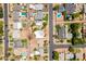 An aerial view shows single-Gathering homes with pools and well-maintained landscaping in a quiet suburban neighborhood at 3115 N 26Th St, Phoenix, AZ 85016