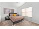 Bright bedroom featuring neutral walls, carpeted floors, with a bed and two windows allowing ample natural light at 4341 E Abraham Ln, Phoenix, AZ 85050