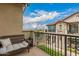 Relaxing balcony featuring comfortable seating and views of the neighborhood at 4637 S Jetty --, Mesa, AZ 85212