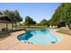 Sparkling pool with lounge chairs and a verdant landscape at 5202 E Larkspur Dr, Scottsdale, AZ 85254