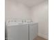 Functional laundry room with side-by-side white washer and dryer and white walls at 6004 N 79Th St, Scottsdale, AZ 85250