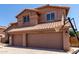Close up of front of two story home with basketball hoop in sunny weather at 7179 W Surrey Ave, Peoria, AZ 85381