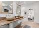 Bathroom featuring dual bowl sinks, granite countertops, and an attached bedroom at 7210 N 17Th Ave, Phoenix, AZ 85021