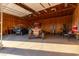 Large garage interior with tall ceilings and ample space for vehicles and equipment at 8351 S Summit Dr, Casa Grande, AZ 85193