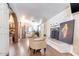 Inviting living room featuring a fireplace, archway, and modern decor at 2715 E Edgemont Ave, Phoenix, AZ 85008
