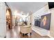 Inviting living room with fireplace, modern design, and wood floors at 2715 E Edgemont Ave, Phoenix, AZ 85008