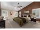 Serene main bedroom with vaulted ceilings, multiple windows, and neutral decor at 3028 W Parkside Ln, Phoenix, AZ 85027