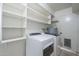 Bright laundry room with modern appliances and lots of shelf space for optimal organization and convenience at 3362 E Carol Ave, Mesa, AZ 85204