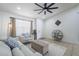 Cozy living room with tile flooring, a ceiling fan, and comfortable seating at 3362 E Carol Ave, Mesa, AZ 85204