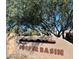 Attractive community entrance sign featuring the name 'Copper Basin' beneath a desert mountain silhouette at 4741 E Fire Opal Ln, San Tan Valley, AZ 85143