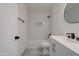 Beautiful white bathroom features a shower/tub combo and modern sink at 743 N Bermuda --, Mesa, AZ 85205