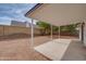 Covered patio providing shade and outdoor living space in a private backyard at 743 N Bermuda --, Mesa, AZ 85205