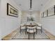 The dining room is elegantly furnished with an area rug, a dining table, and seating at 9669 E Chino Dr, Scottsdale, AZ 85255