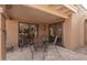 This outdoor patio features a dining table and chairs, perfect for enjoying outdoor meals at 10626 N 8Th St, Phoenix, AZ 85020