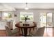 Cozy breakfast nook featuring a wooden table with seating, bright light and views to the backyard at 1245 W Lobo Ave, Mesa, AZ 85202