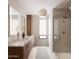 Modern bathroom featuring double vanity and glass shower at 19360 N 73Rd St # 1070, Scottsdale, AZ 85255