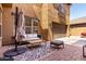 Relaxing patio with comfortable sofa, modern coffee table, and outdoor decor at 20366 E Via De Colina --, Queen Creek, AZ 85142
