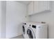 Convenient laundry room with modern washer and dryer units and storage cabinets at 2132 E Northview Ave, Phoenix, AZ 85020