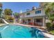 A lovely in-ground pool with a slide and a diving board, surrounded by a two-story home at 8464 N 7Th Ave, Phoenix, AZ 85021