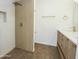 Modern bathroom featuring an open shower and custom vanity with gold hardware at 925 E Wagoner Rd, Phoenix, AZ 85022