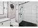 Modern bathroom features subway tile and a glass enclosed shower with black hardware, providing a sleek design at 20100 N 78Th Pl # 1023, Scottsdale, AZ 85255