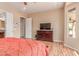 Spacious main bedroom with hardwood floors and ensuite bathroom access at 20283 N 273Rd Ave, Buckeye, AZ 85396
