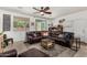 Bright living room with comfortable seating, sliding glass doors, and a view of the backyard at 2048 S Martingale Rd, Gilbert, AZ 85295