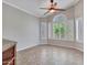 Bright breakfast nook featuring beautiful window views and a ceiling fan at 3702 N 160Th Ave, Goodyear, AZ 85395