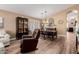 Spacious dining room with comfortable seating, perfect for Gathering gatherings or formal dinners at 38560 N Joann Way, San Tan Valley, AZ 85140