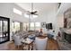 Open living space with large windows, comfortable seating, and stylish decor at 6939 E Bramble Berry Ln, Scottsdale, AZ 85266