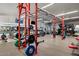 Fully equipped gym with weight training gear, treadmills, and views of an adjacent pool at 7141 E Rancho Vista Dr # 6007, Scottsdale, AZ 85251