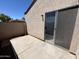 Private outdoor back patio and sliding glass door to home at 7905 W Thunderbird Rd # 305, Peoria, AZ 85381