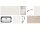 Elegant kitchen finishes include white quartz countertops, shaker cabinets, stainless steel sink and modern hardware at 15734 W Brown St, Waddell, AZ 85355