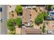 Aerial view of property highlighting the backyard space, landscaping, and privacy fencing at 1720 W Elm St, Phoenix, AZ 85015