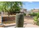 Backyard with a fountain, bench, and plants at 1720 W Elm St, Phoenix, AZ 85015