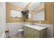 Bathroom with a modern vanity and subway tile shower at 1720 W Elm St, Phoenix, AZ 85015