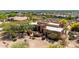 Aerial view of a Southwestern home with a gated courtyard at 22050 N 90Th St, Scottsdale, AZ 85255
