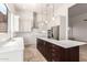 Bright, modern kitchen with stainless steel appliances and center island at 22050 N 90Th St, Scottsdale, AZ 85255