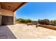 Covered patio featuring a flagstone floor, and a stunning desert view with a built-in spa at 22050 N 90Th St, Scottsdale, AZ 85255