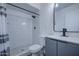 Bathroom featuring a shower with subway tile, a toilet, and a sink at 2833 W Marlette Ave, Phoenix, AZ 85017