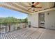 Covered patio with a ceiling fan, and a view of the pool at 3202 E Orange Dr, Phoenix, AZ 85018