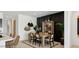 Beautiful dining room with wood table, black accent wall, and eye-catching decorative elements at 35556 N Common Ct, San Tan Valley, AZ 85140