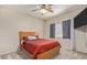 Comfortable bedroom with a ceiling fan and a window that provides natural light at 3720 E Vista Grande --, San Tan Valley, AZ 85140