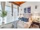 Comfortable bedroom featuring a large window, stylish furnishings, and modern decor at 4747 N Scottsdale Rd # 4003, Scottsdale, AZ 85251