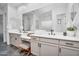 Elegant bathroom featuring double sinks with plentiful counter space and a large mirror at 4756 E Ironhorse Rd, Gilbert, AZ 85297