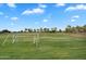 Spacious community soccer field with goal post and ample green space for recreation at 4756 E Ironhorse Rd, Gilbert, AZ 85297