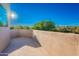 Balcony with desert views on a sunny day at 10772 E Running Deer Trl, Scottsdale, AZ 85262